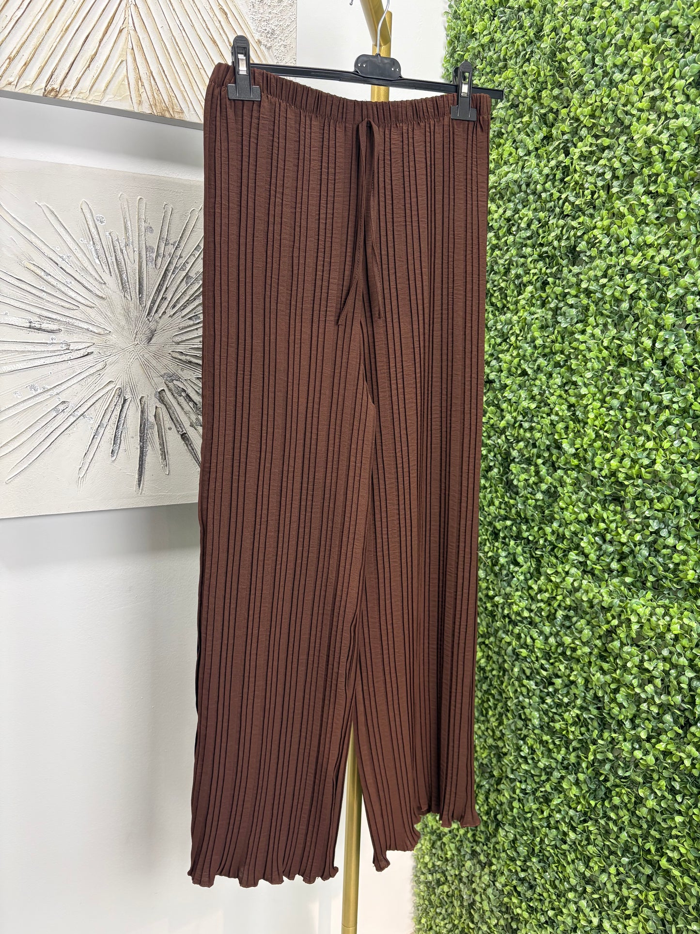 Pantalón ancho Andrea marrón chocolate