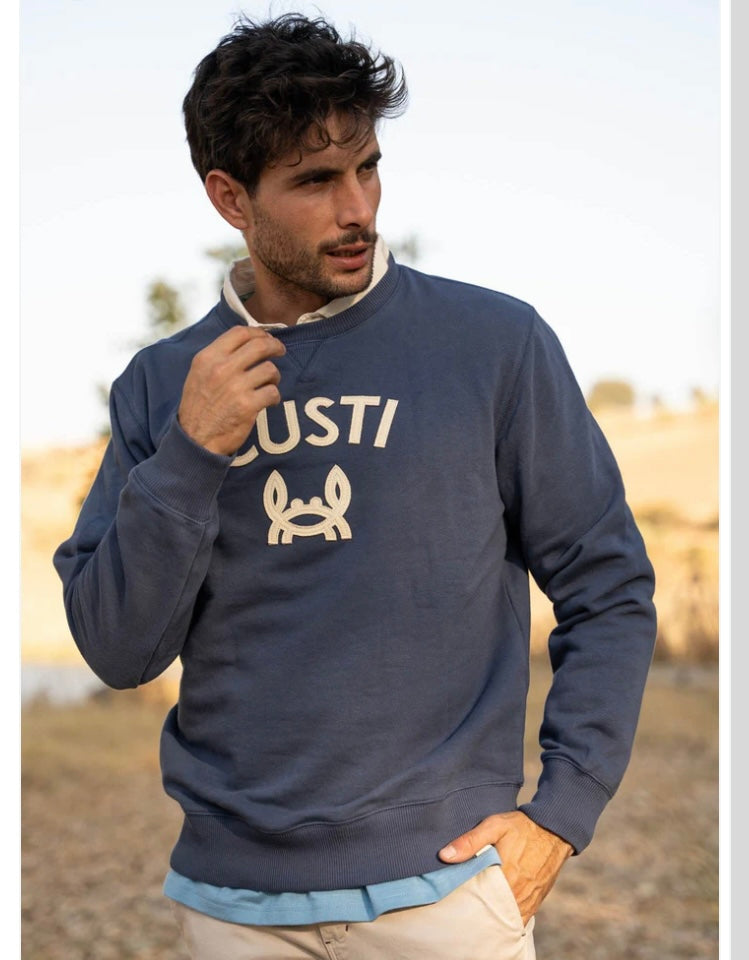 Sudadera hombre azul Custi