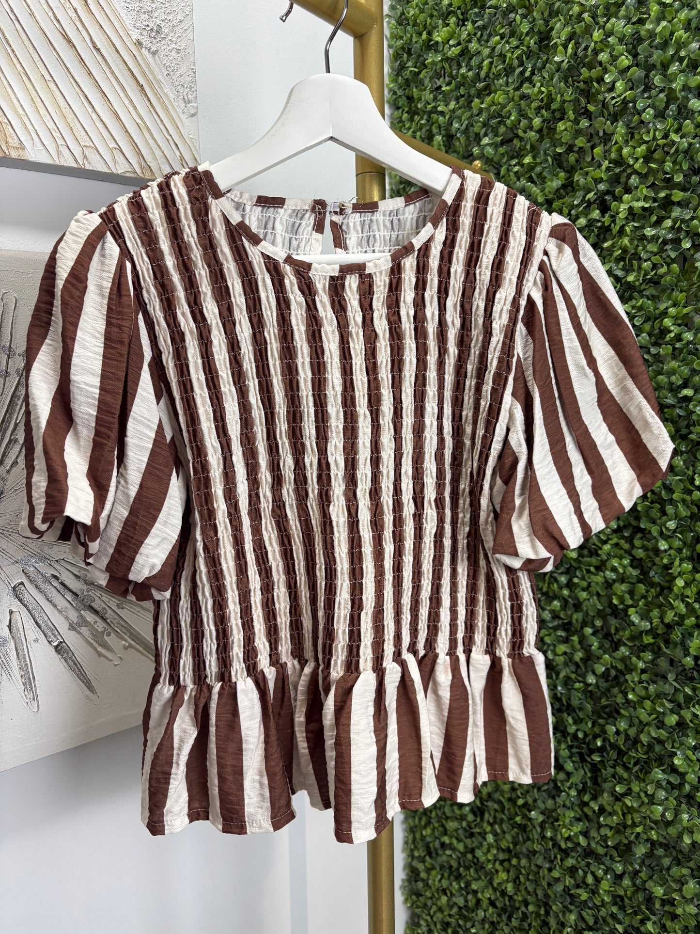 Conjunto Iris marrón chocolate y beig