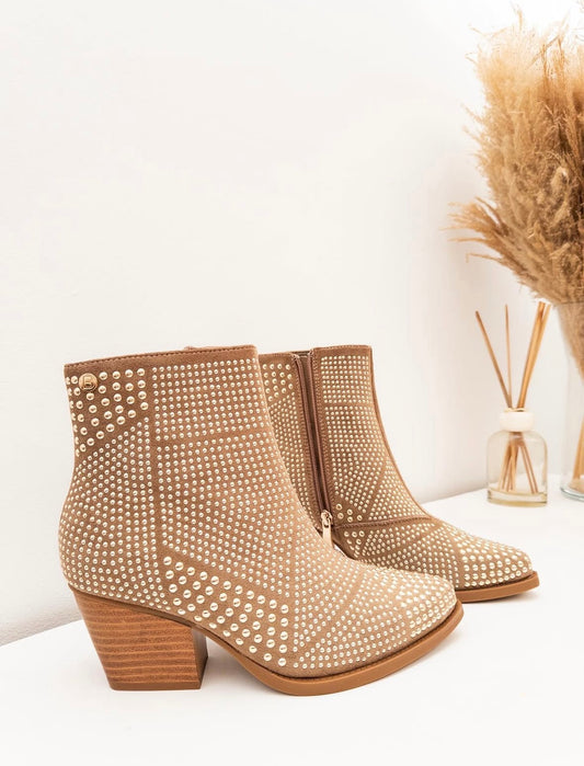 Botas decoradas beig
