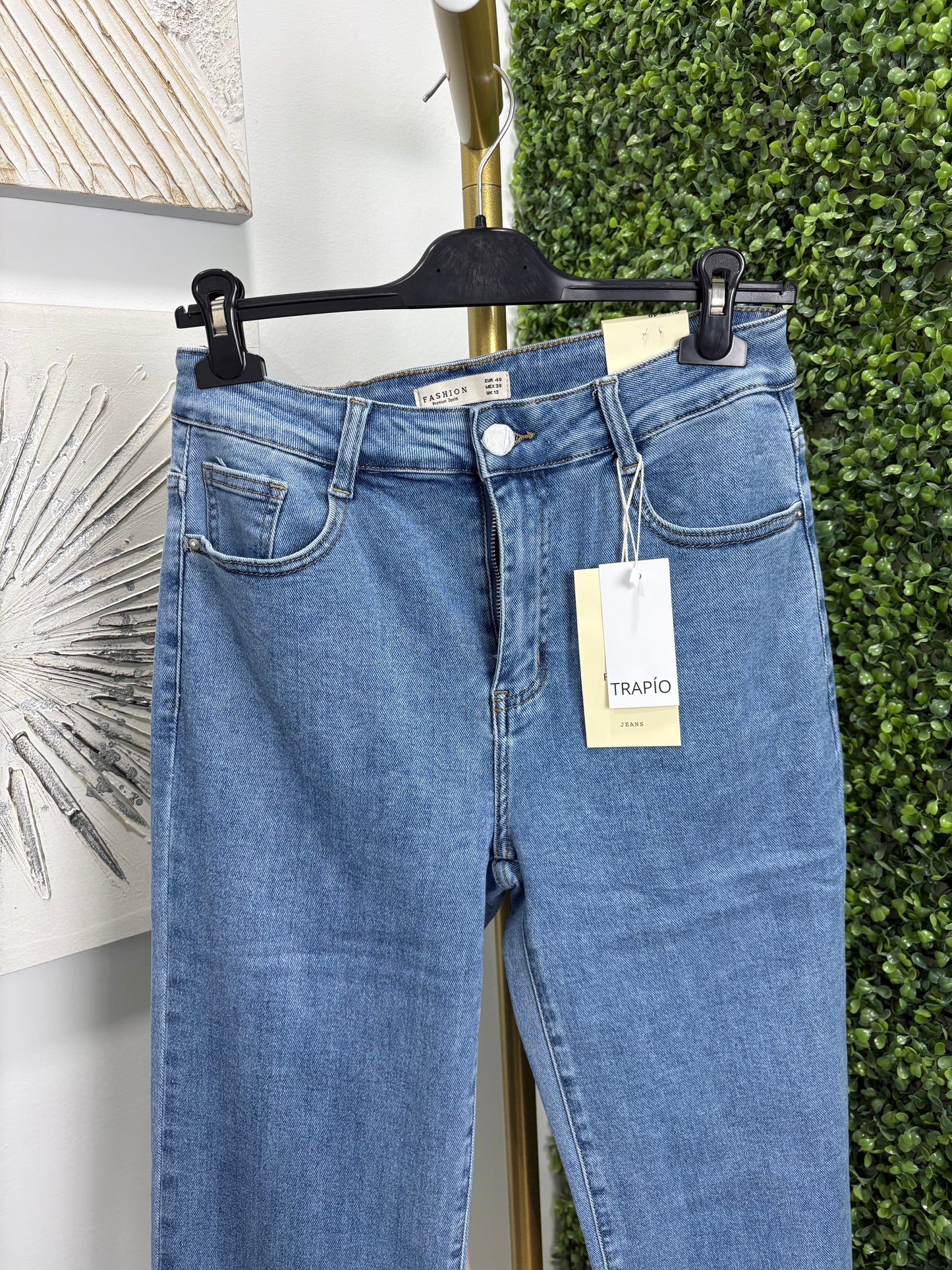 Pantalón  vaquero ancho Anil