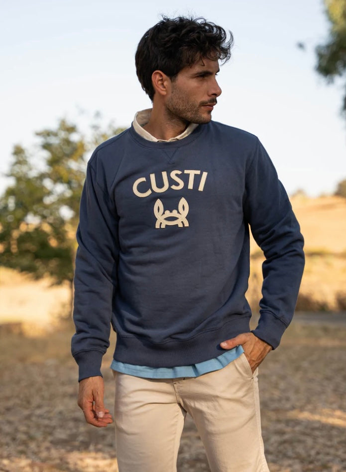 Sudadera hombre azul Custi