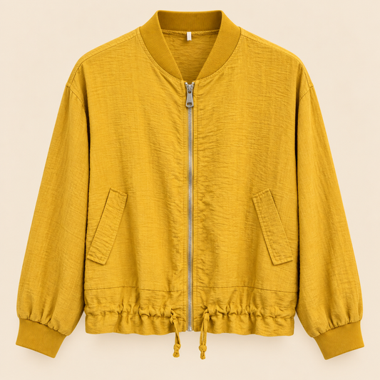 Cazadora Bomber Mostaza