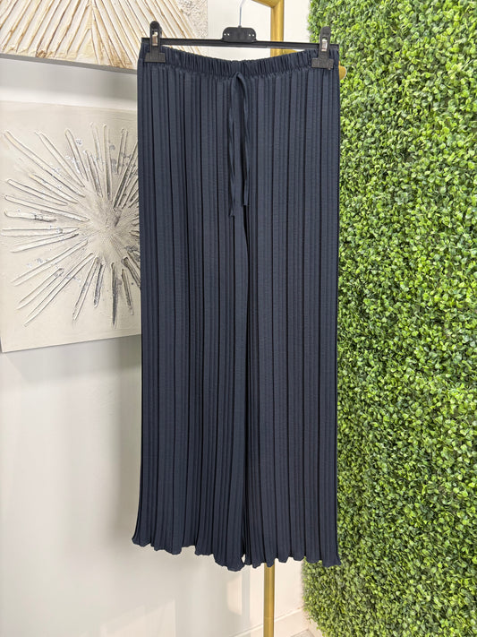 Pantalón ancho Andrea azul marino