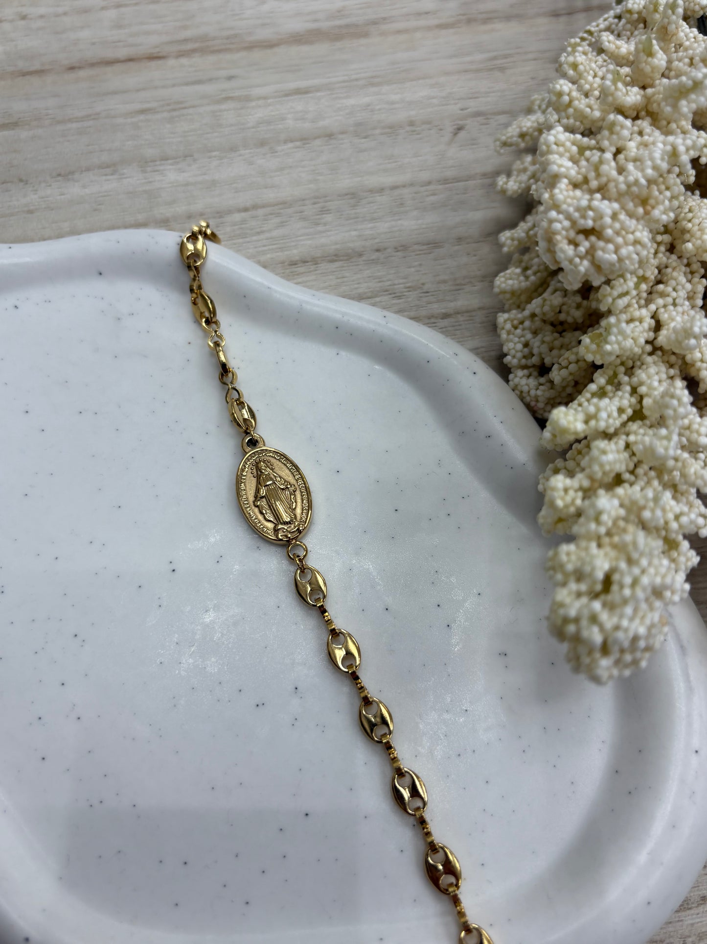 Pulsera Virgen Milagrosa Trapío – Acero inoxidable