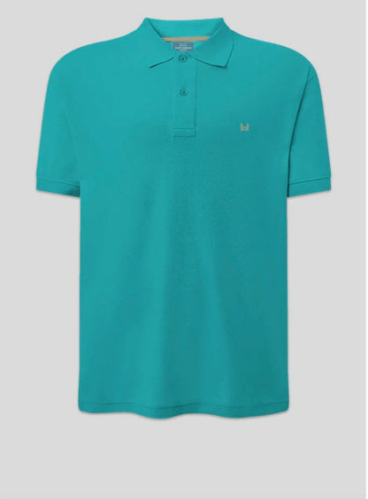 Polo básico Custi Mikelo turquesa 100 % algodón polo hombre