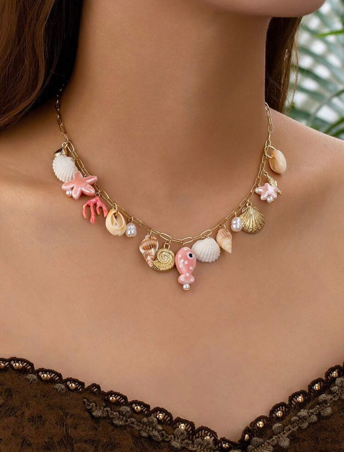 Collar peces rosa
