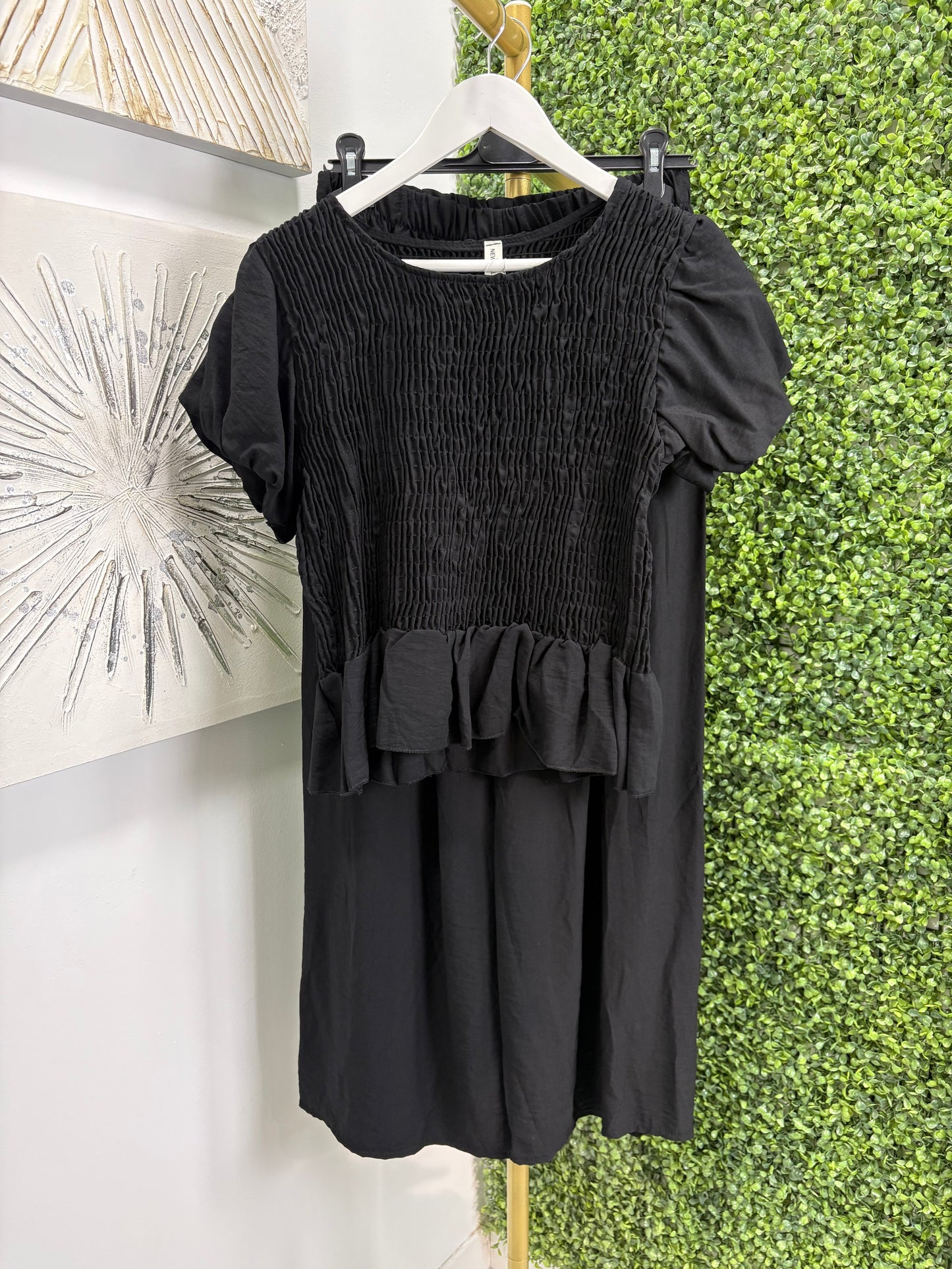 Conjunto blusa y pantalón María negro