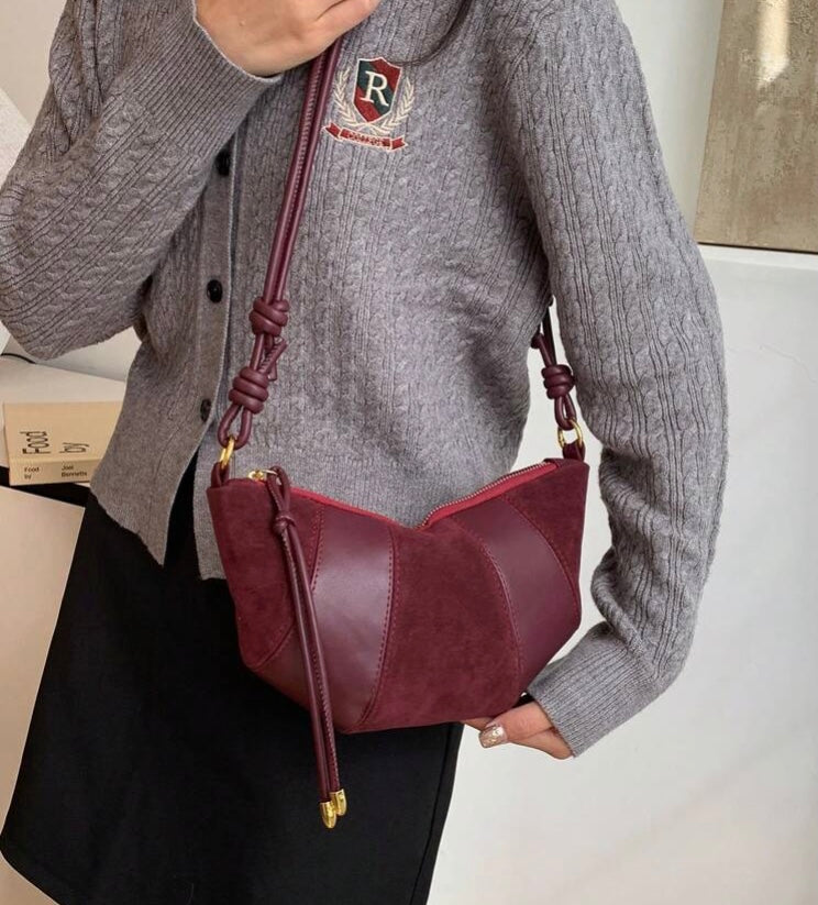 Bolso burdeos antelina