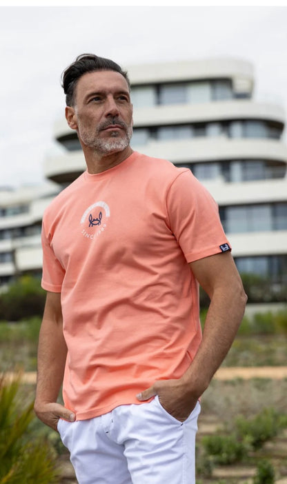 Camiseta Custi Mikelo hombre Coral escudo