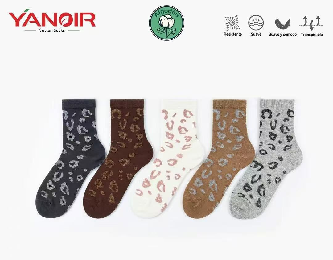 Calcetines de Algodón Estampado Leopardo Yanoir – Trapio