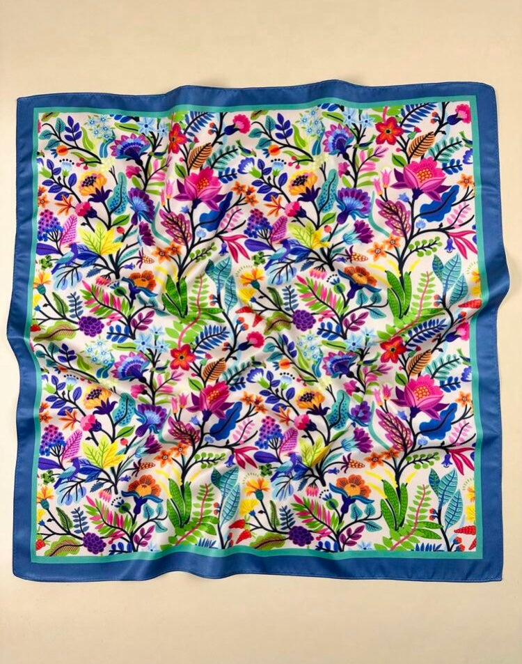 Pañuelo cuello colores azul