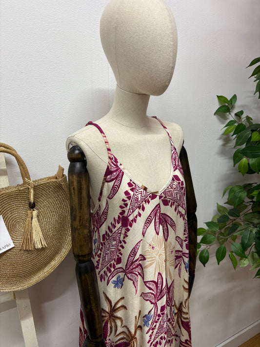 Vestido Luna granate