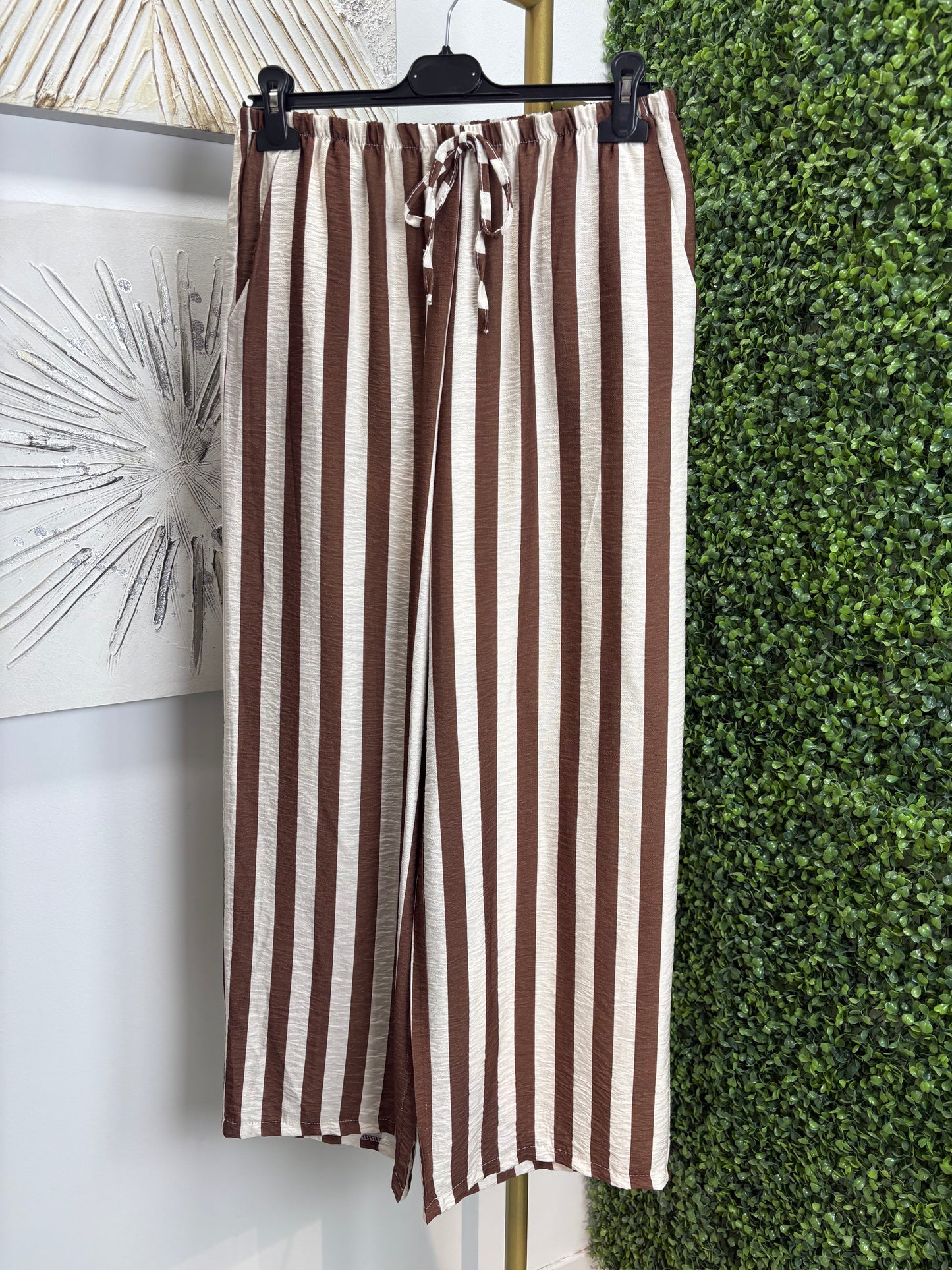 Conjunto Iris marrón chocolate y beig