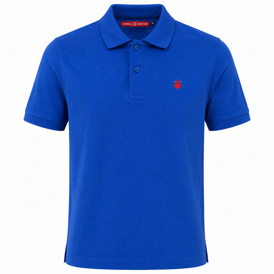 Polo Básico Azul Eléctrico Capotillo Hispánico