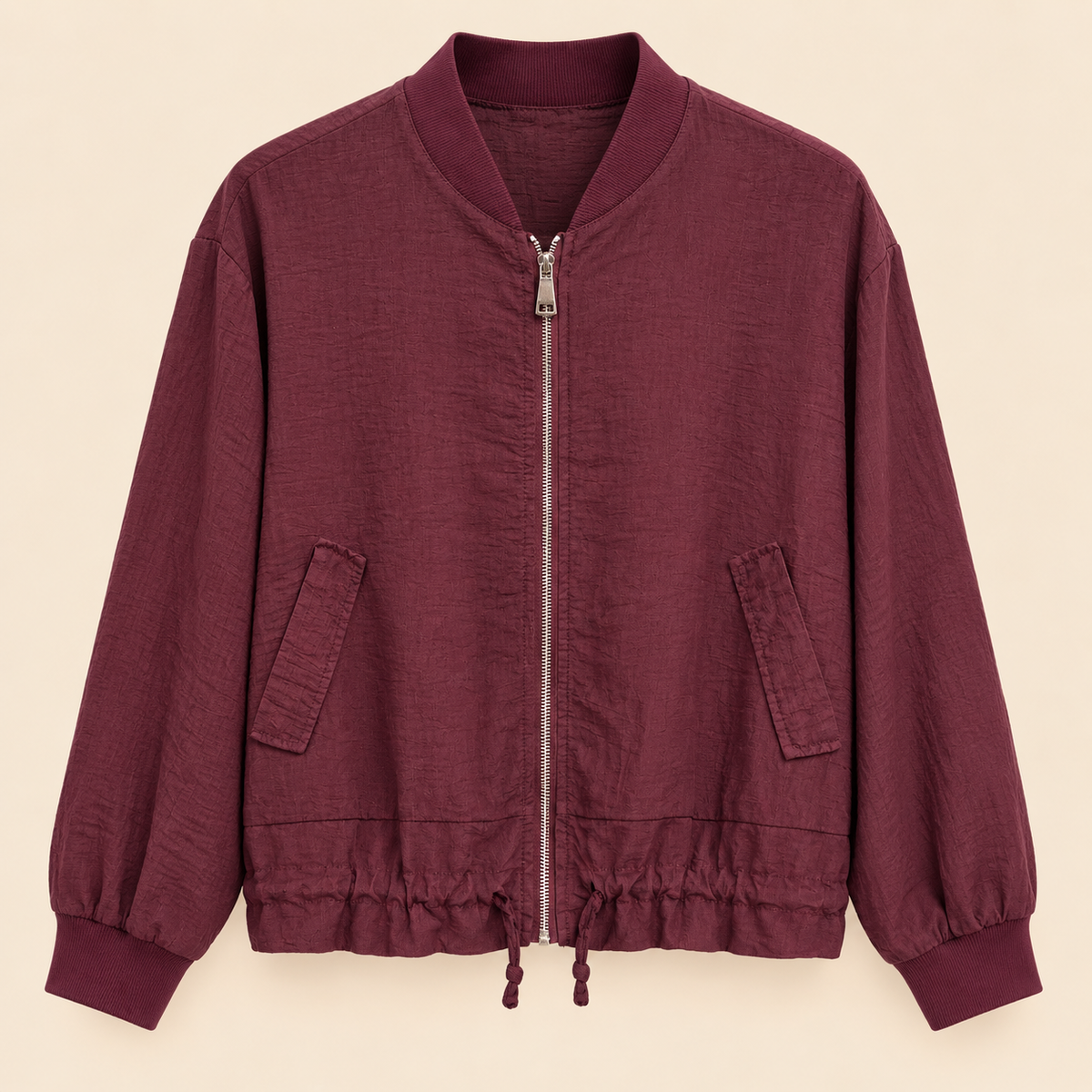 Cazadora Bomber Burdeos