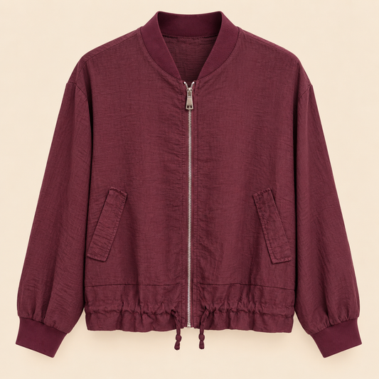 Cazadora Bomber Burdeos