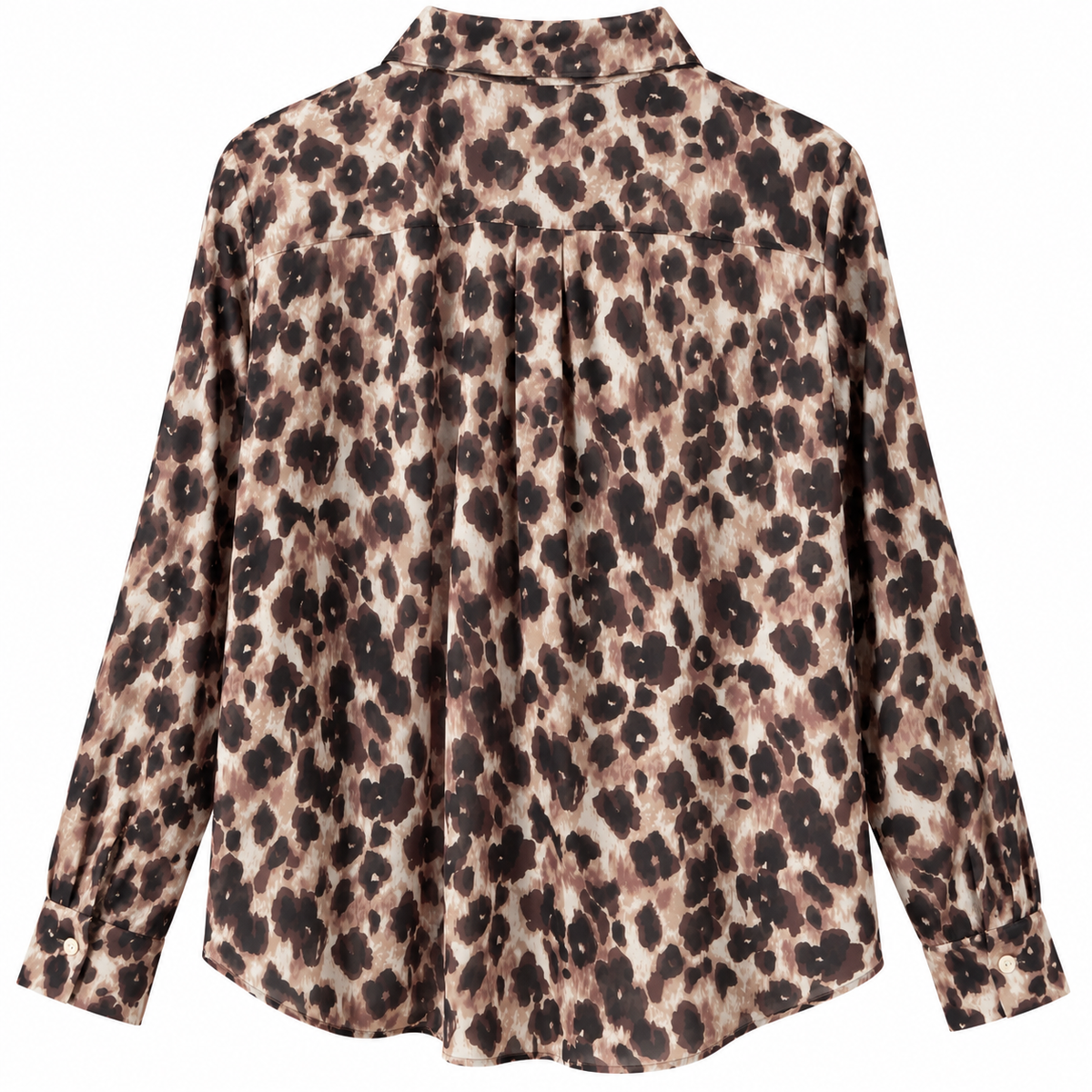Camisa de Mujer Animal Print en Tonos Marrones