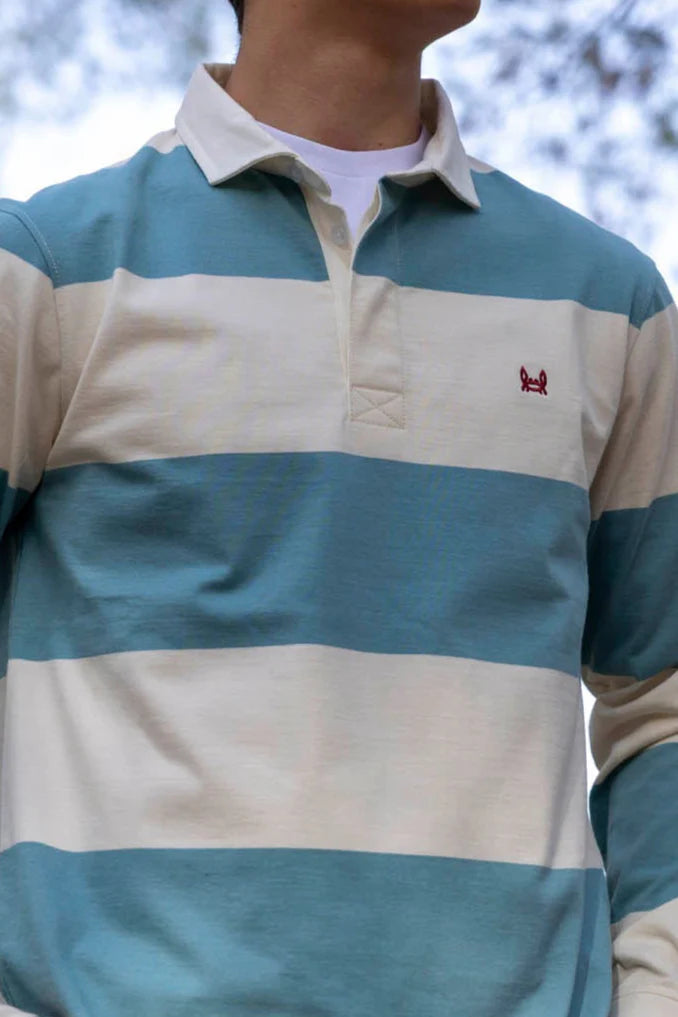 POLO RUGBY | TURQUESA & CREMA CUSTIMIKELO- TRAPIO