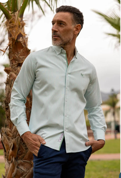 Camisa hombre modelo Córdoba verde agua Custi Mikelo